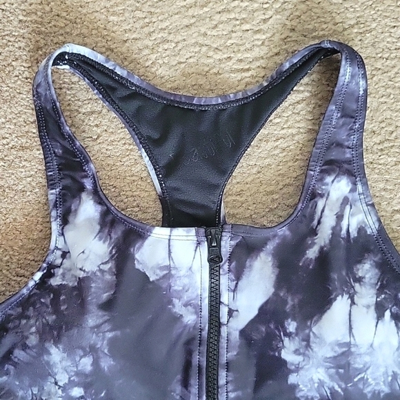 Rad Swim Allie Tie Dye Zipper Tankini Top - Size Medium - Picture 9 of 9